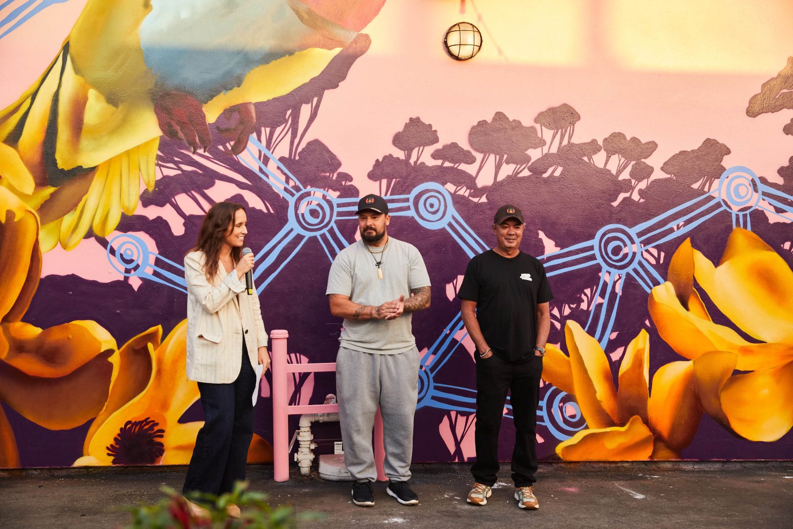 Darwin artists on stage at the launch