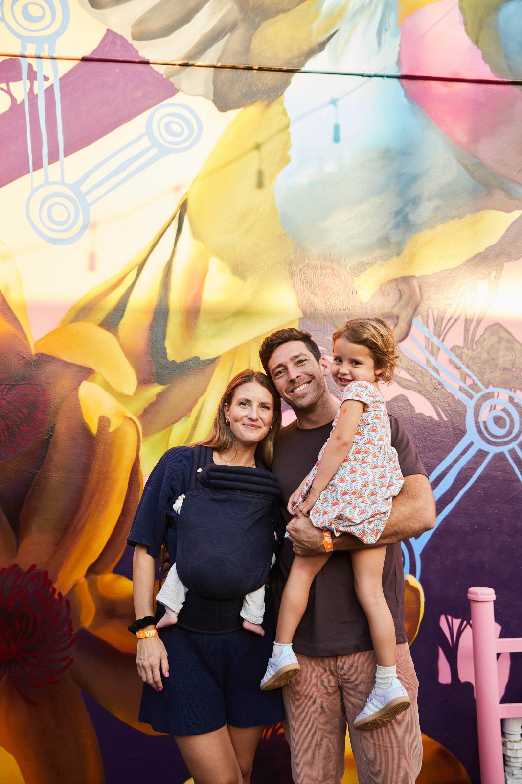 Guests in front of the finished mural