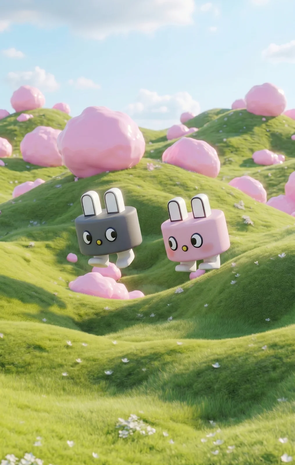 Soppul and friend on pink hills